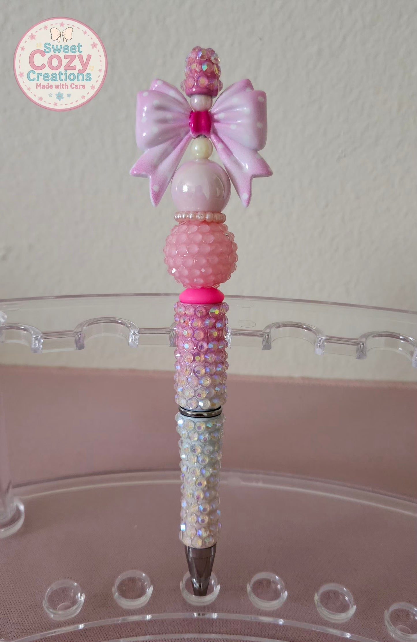 Pink Bow on Fancy Pen