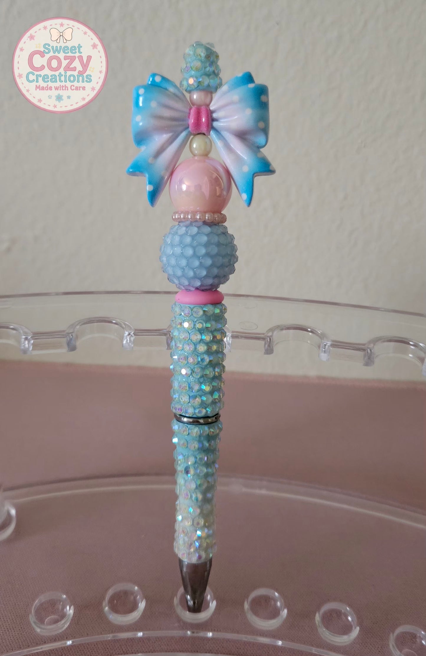 Blue Bow on a Fancy Pen