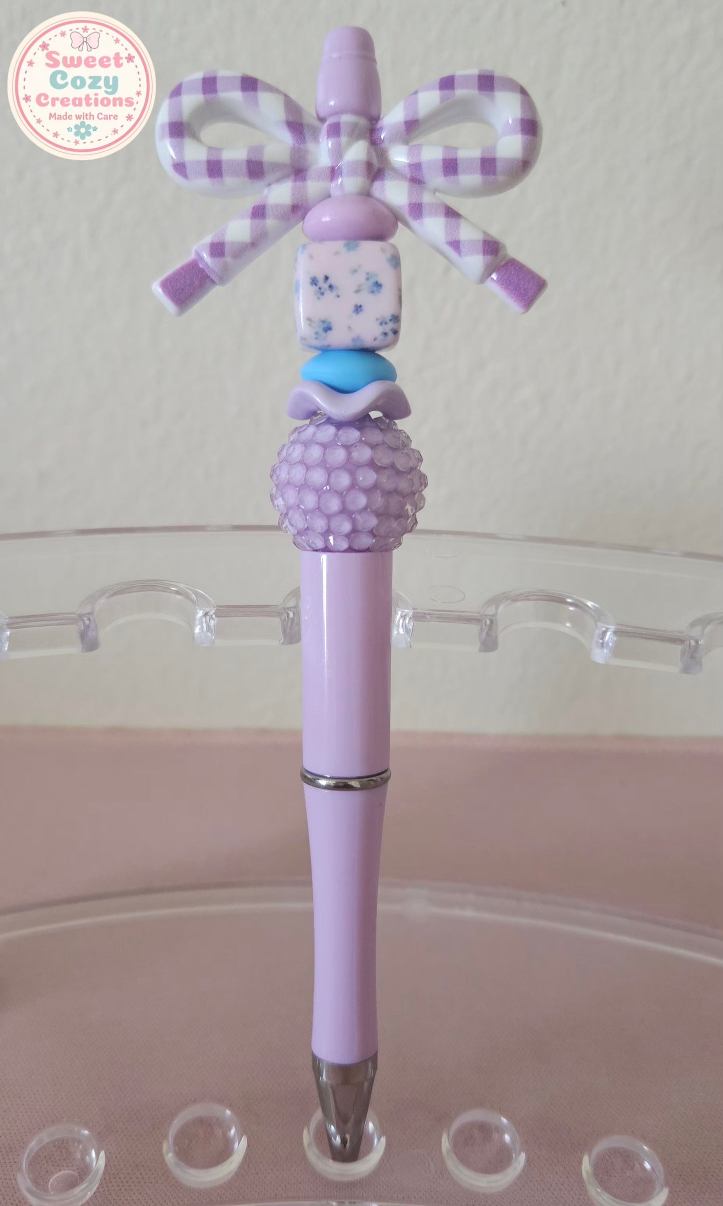Purple Acrylic Bow Pen