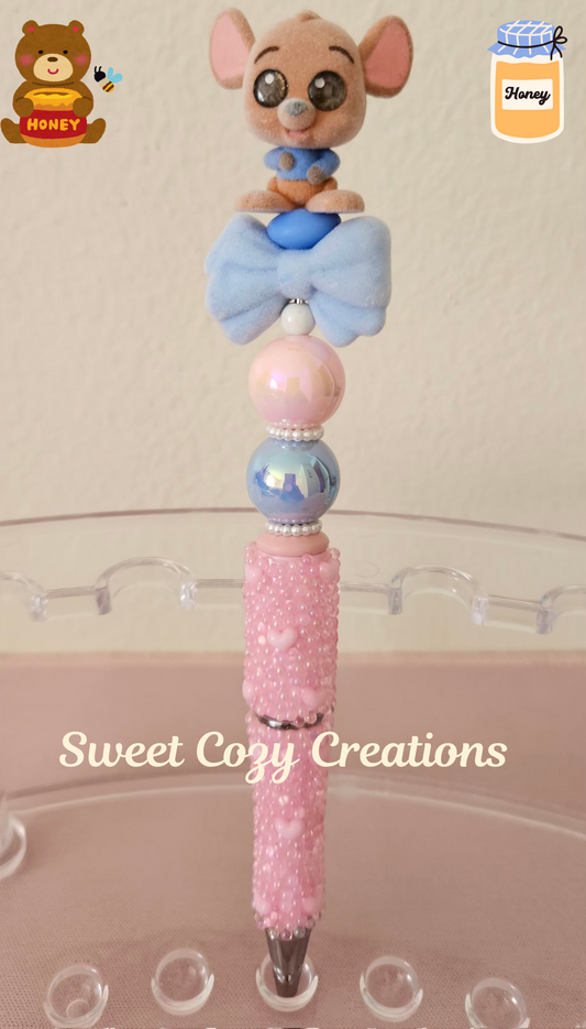 Pooh & friends Dorables Fancy Pen on (Blue Bow)