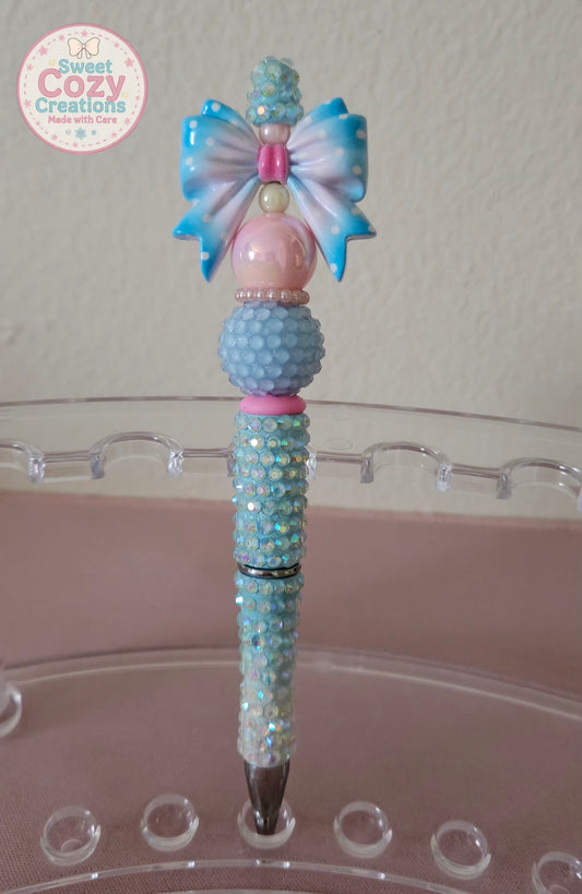 Blue Bow on a Fancy Pen