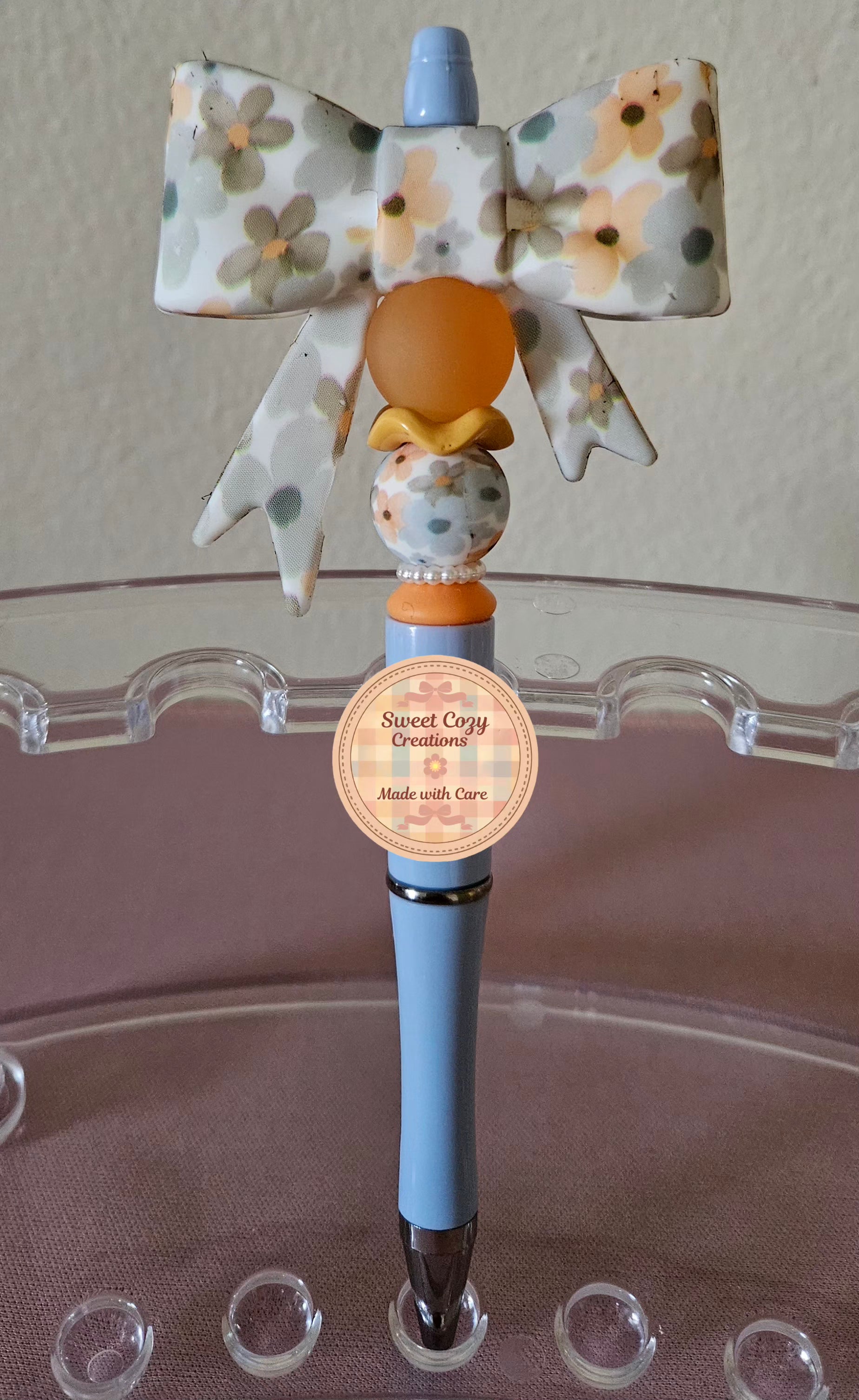 Floral Blue and Grey design