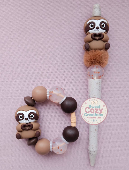 Sloth Pen and Cupcharm Set