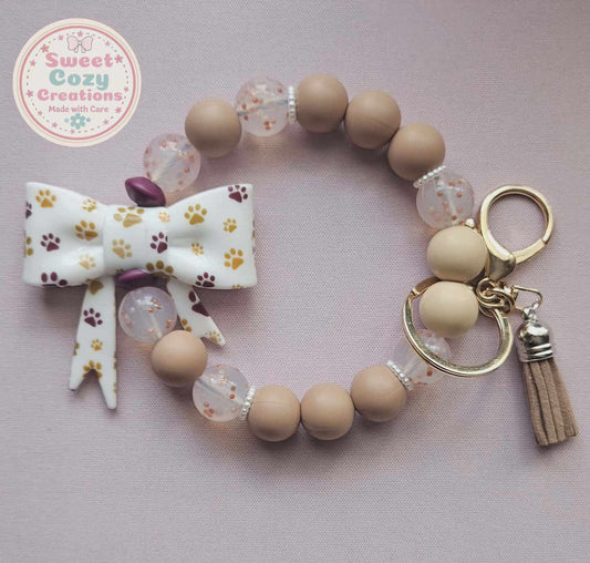 Animal Print Bow Wristlet